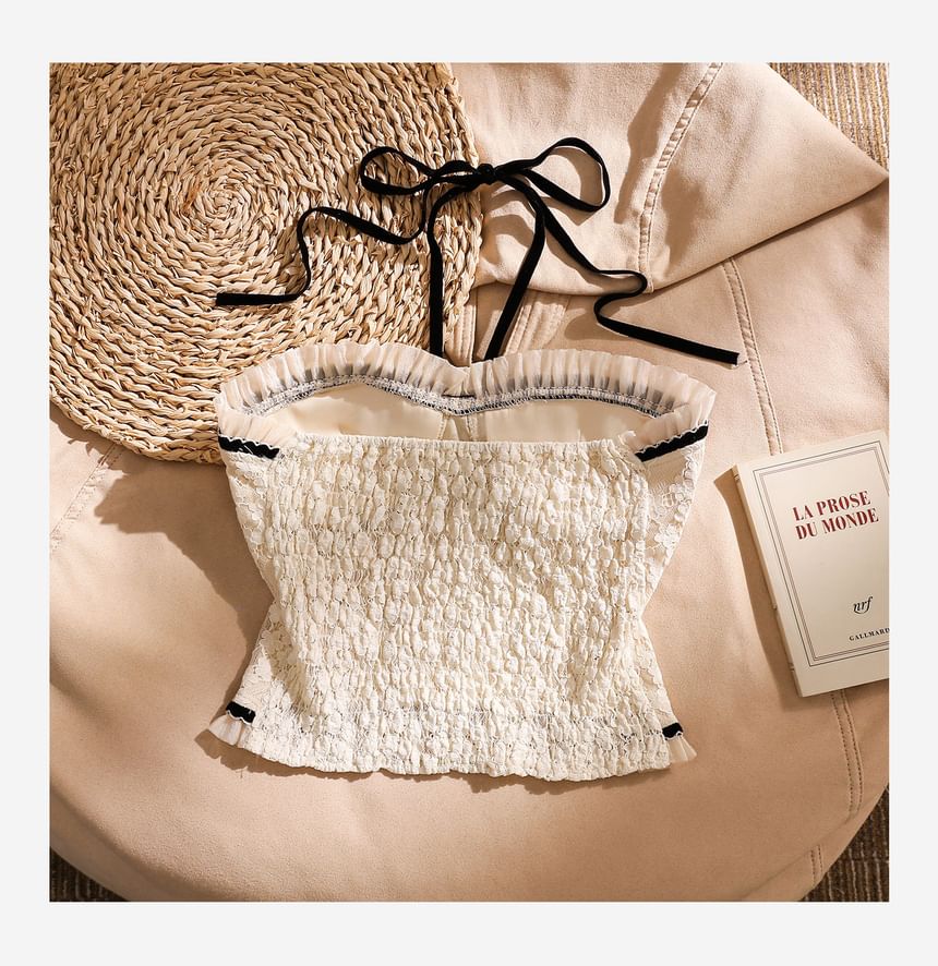Halter Lace Crop Top