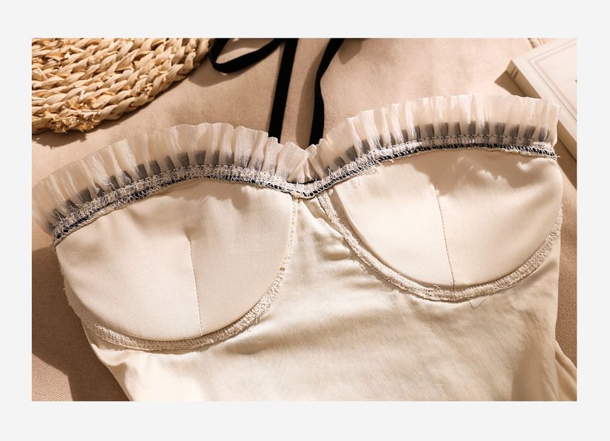 Halter Lace Crop Top