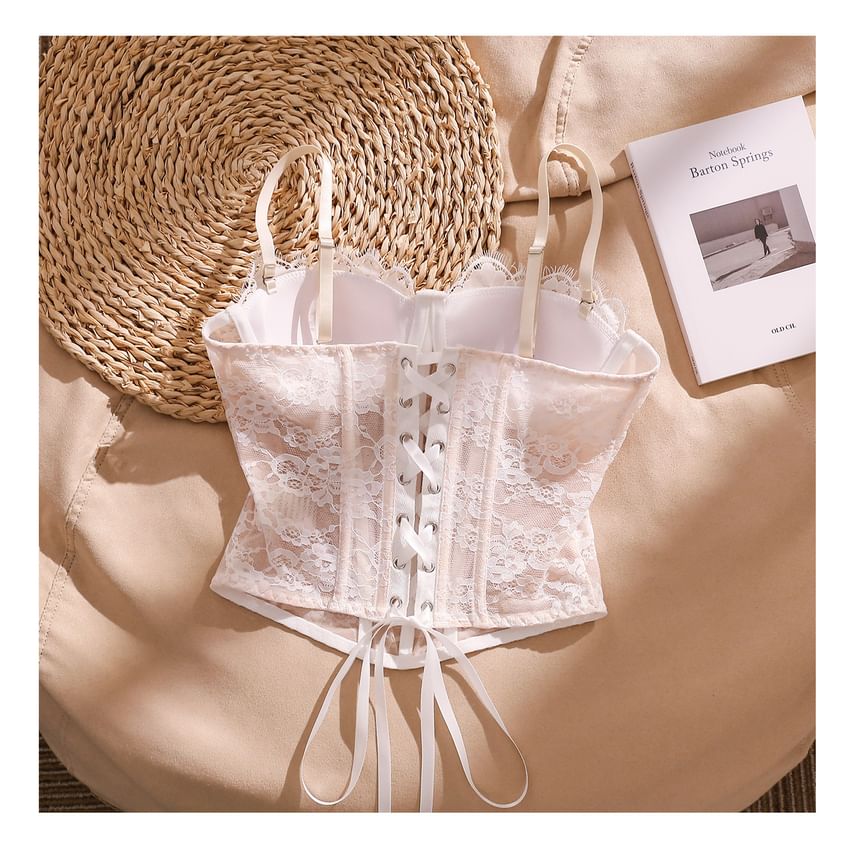 Lace Strappy Bustier Top