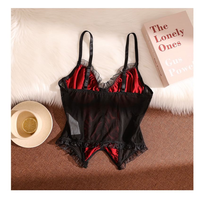 Lace-Trim Strappy Bustier