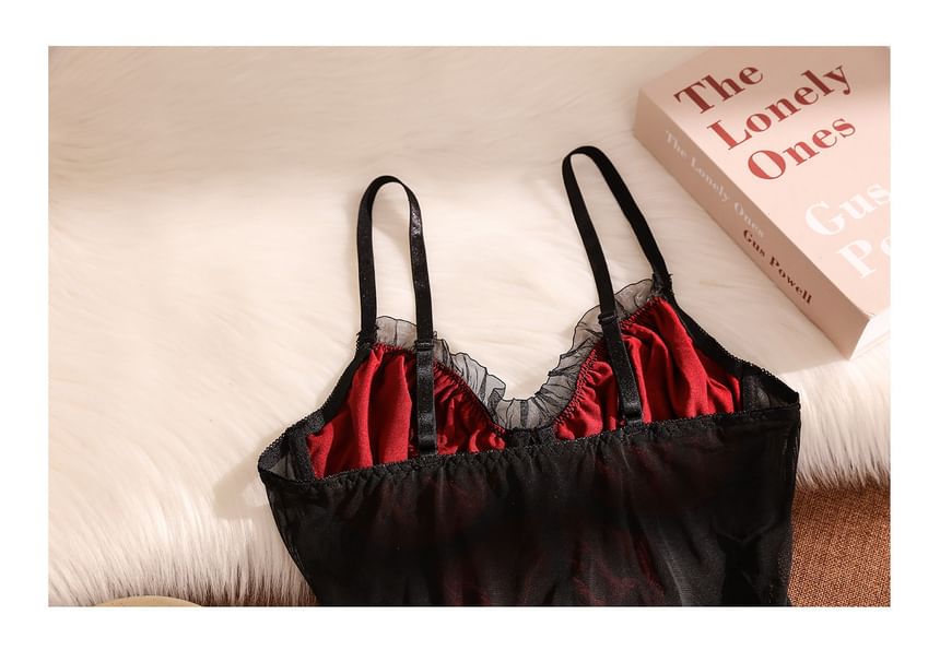 Lace-Trim Strappy Bustier