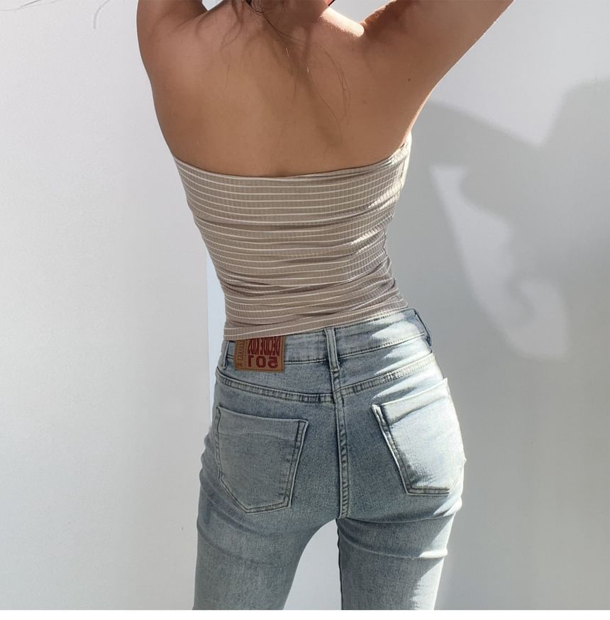 Striped Cropped Tube Top