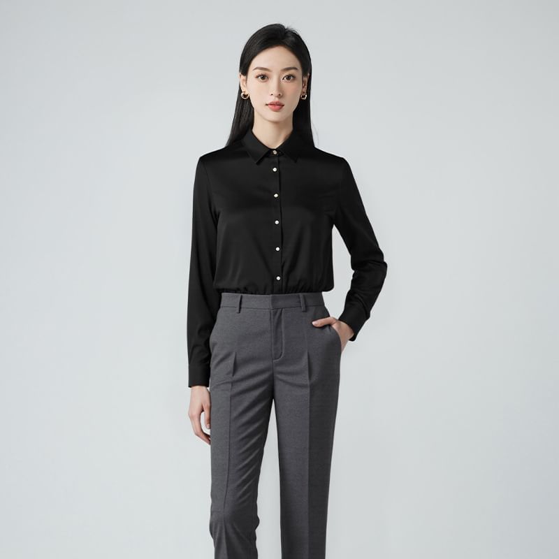 Button-Up Long-Sleeve Shirt