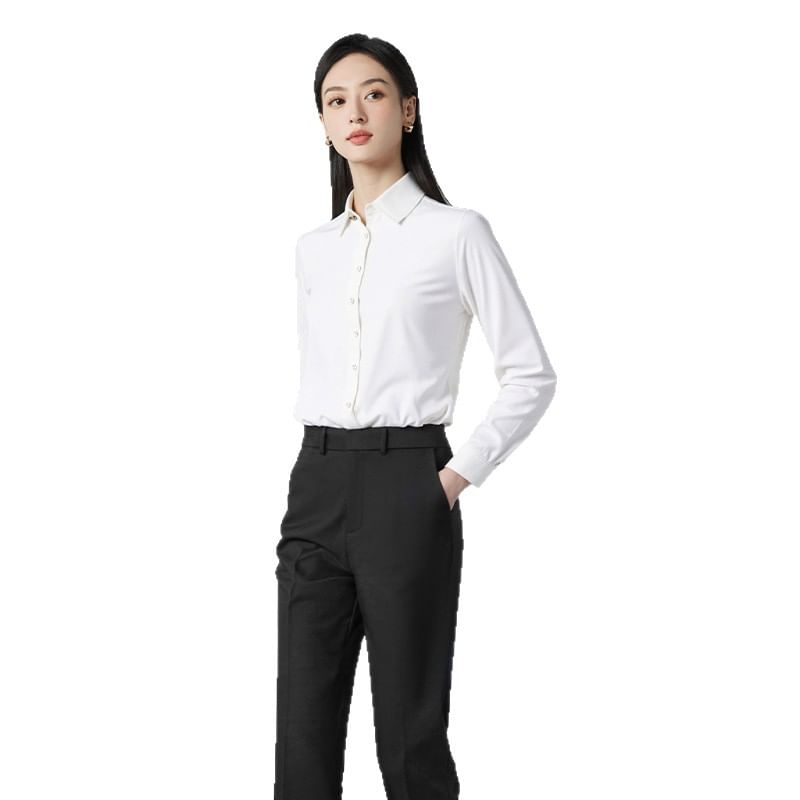Button-Up Long-Sleeve Shirt
