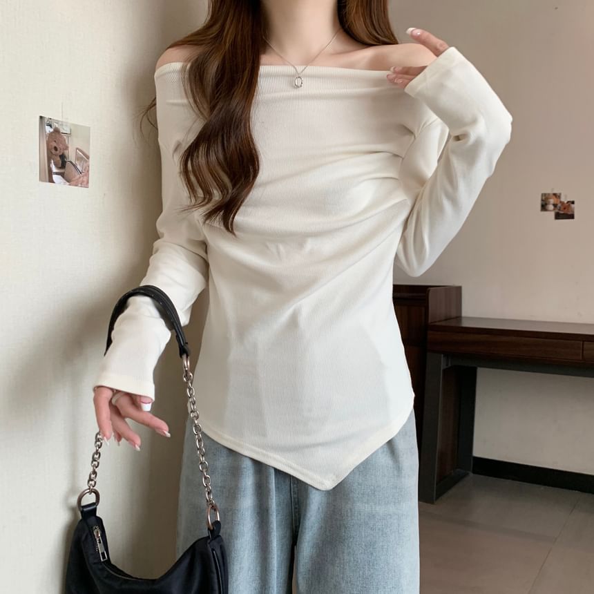 Asymmetrical Off-Shoulder Tee