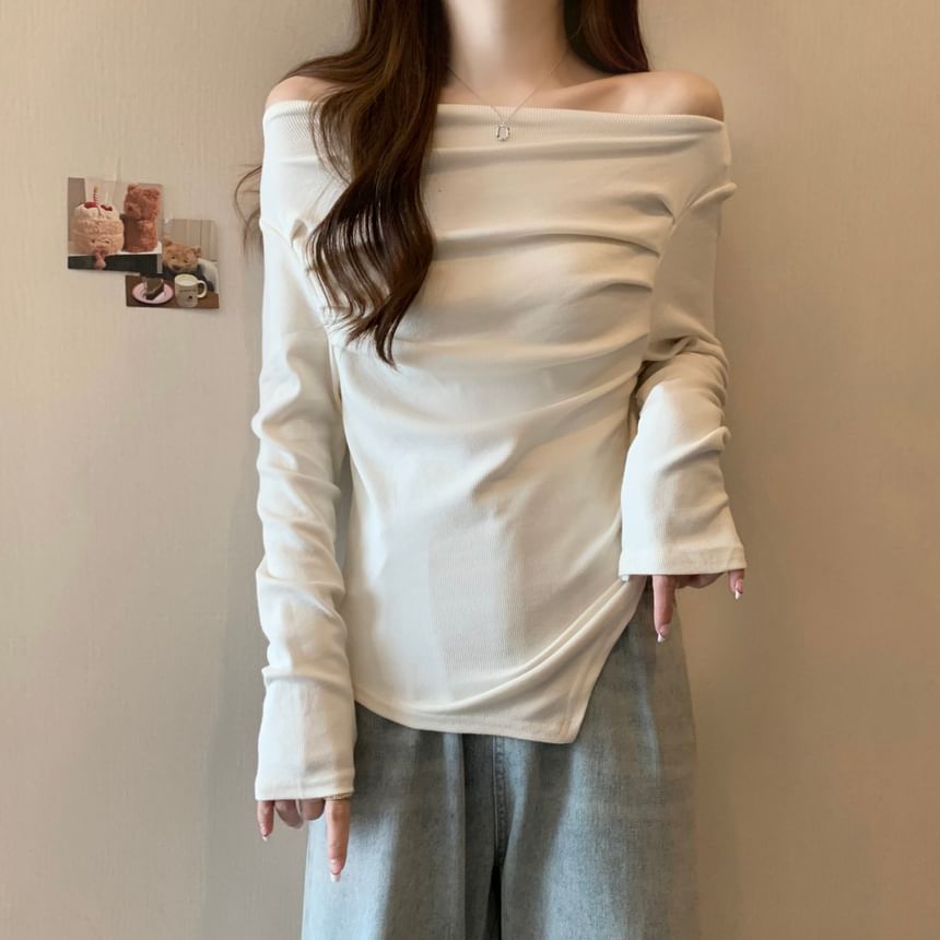 Asymmetrical Off-Shoulder Tee