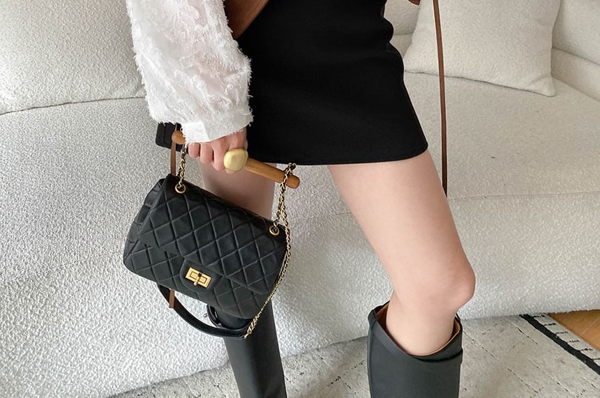Long Sleeve Stand Collar Lace Overhead Shirt