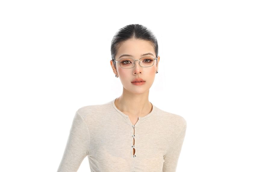 Notch Neck Rhinestone Accent Ruched Long-Sleeve Tee