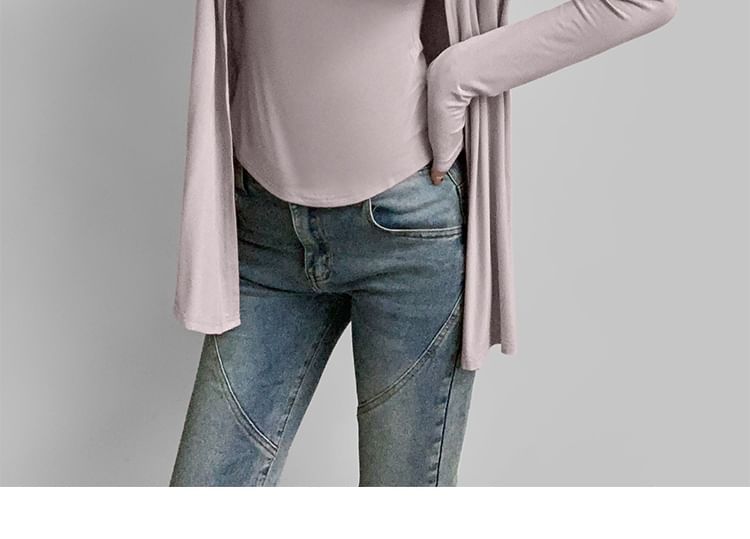 Scoop Neck Lace Trim Cami with Open Cardigan Set