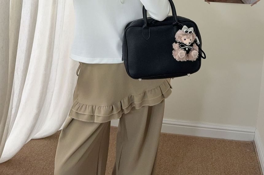 V-Neck Lace Detail Top with Long Sleeves