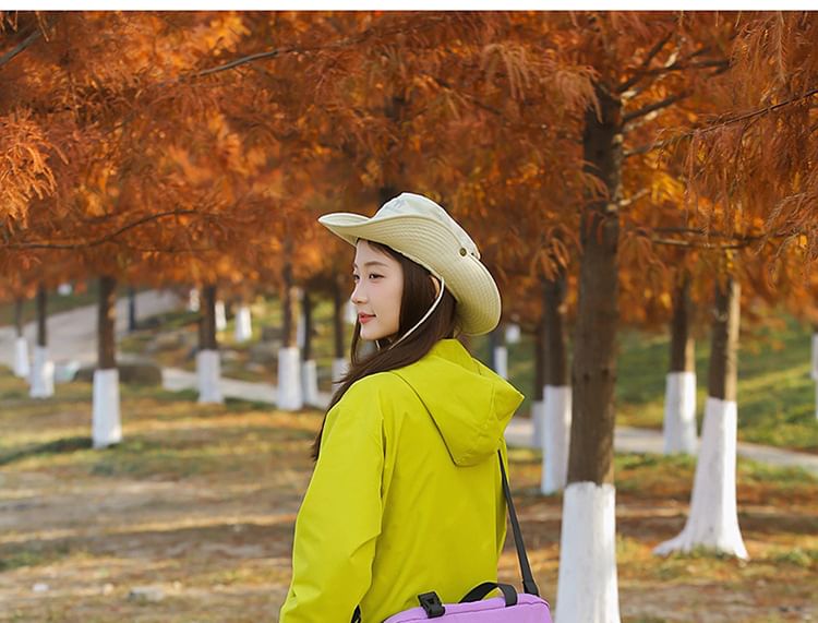Color Panel Canvas Shoulder Bag