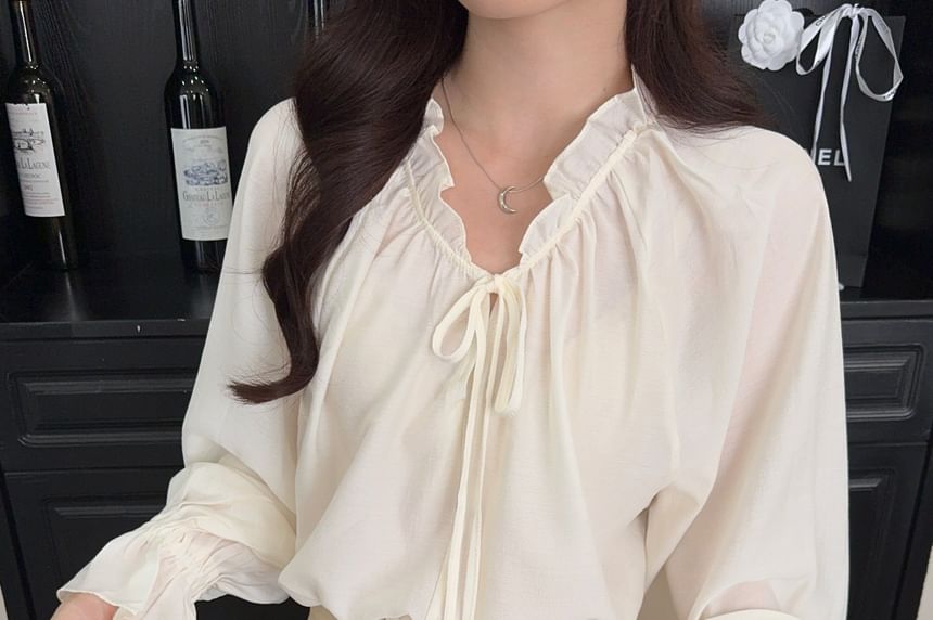 Ruffle Blouse and Lace Vest with Mini A-Line Skirt Set - Altfashion Shop