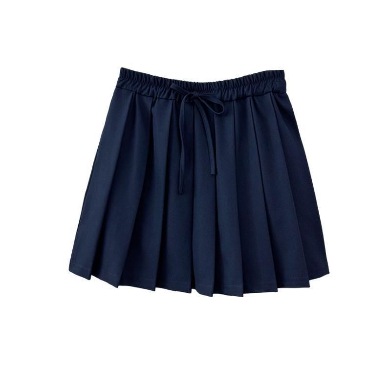 Drawstring Mini Pleated Skirt - Altfashion Shop