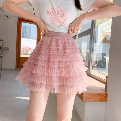 Mid Rise Mini Tiered Skirt - Altfashion Shop