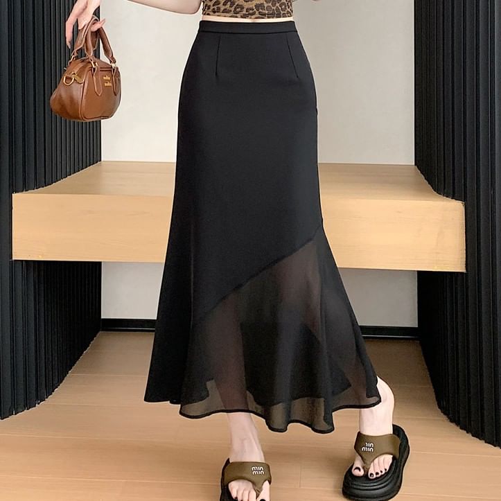 Mid Rise Midi A-Line Skirt - Altfashion Shop