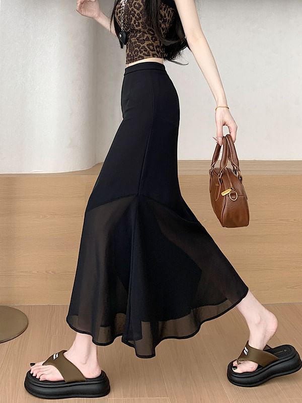 Mid Rise Midi A-Line Skirt - Altfashion Shop