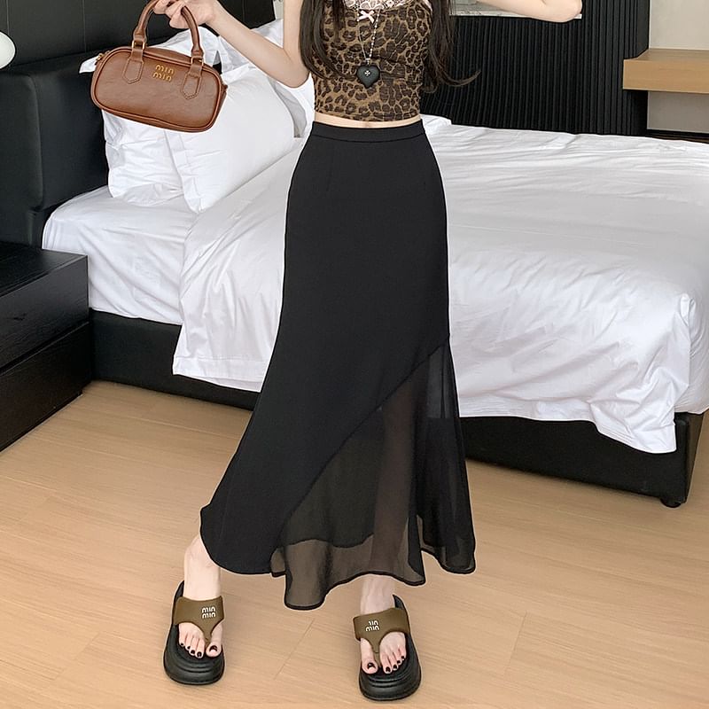 Mid Rise Midi A-Line Skirt - Altfashion Shop