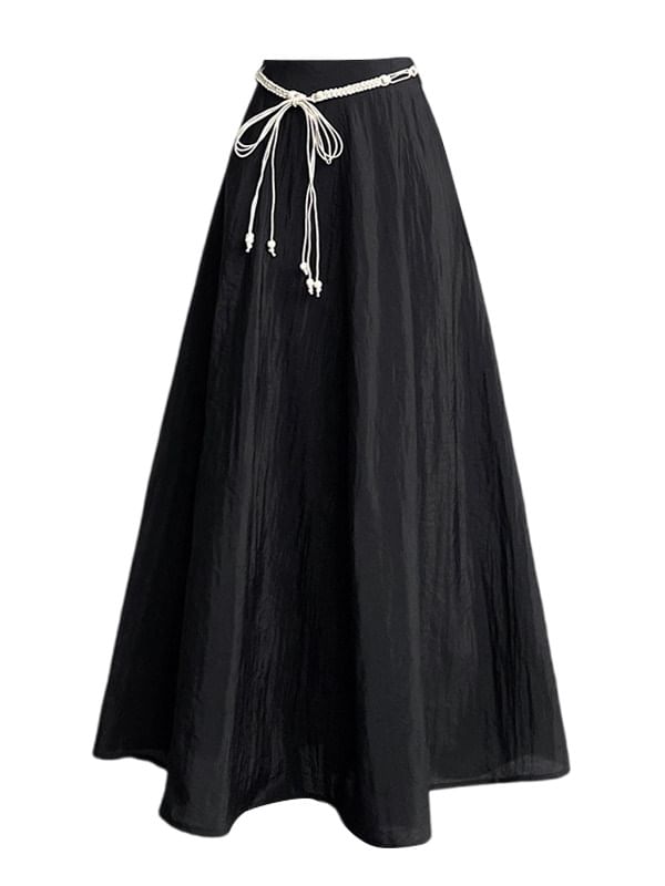 High-Waist Maxi A-Line Skirt - Altfashion Shop