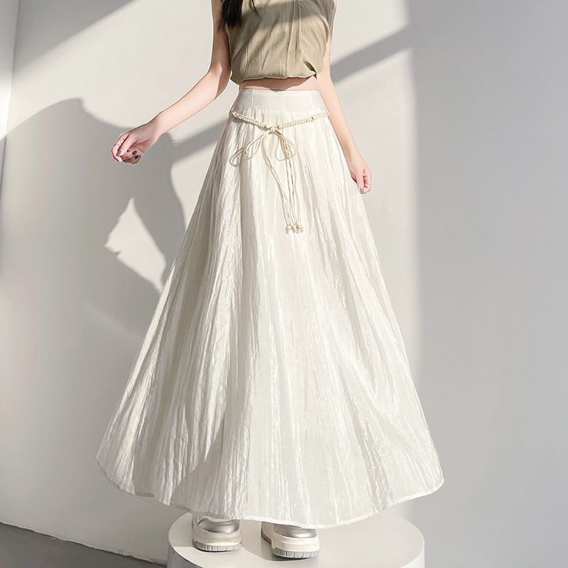 High-Waist Maxi A-Line Skirt - Altfashion Shop