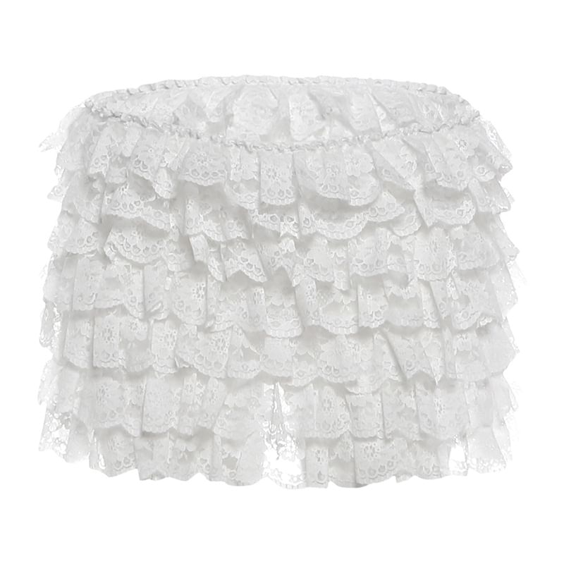 Corset Tube Top and Lace Mini Pencil Skirt Set - Altfashion Shop