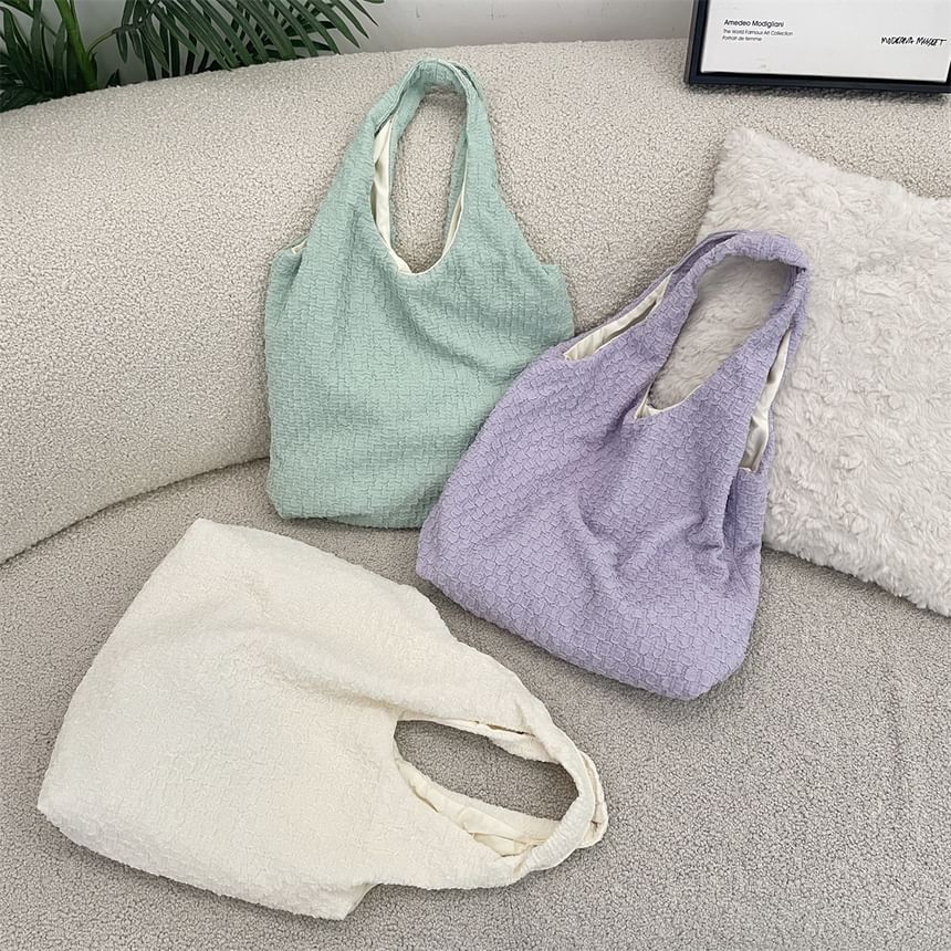 Plain Textured Tote Bag