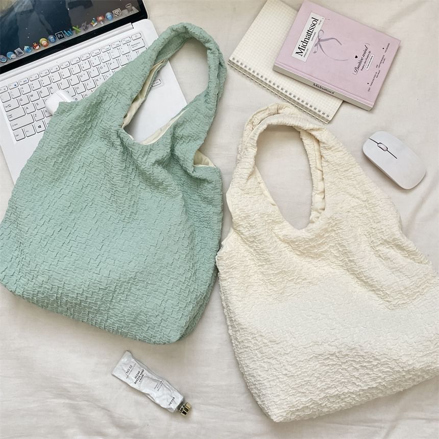 Plain Textured Tote Bag