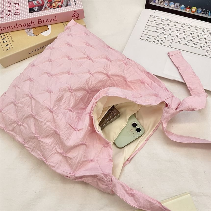 Plain Textured Tote Bag