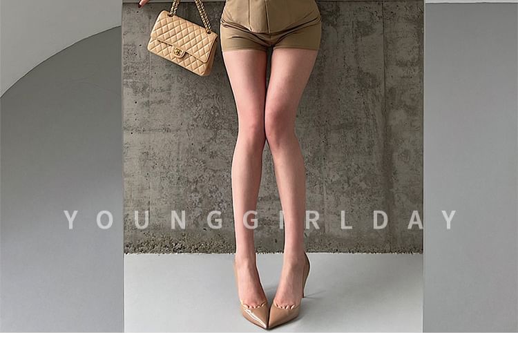 Belted Sleeveless Shirt and Shorts Ensemble