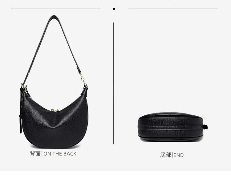 Genuine Leather Hobo Crossbody Bag