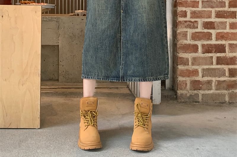 Mid Rise Washed Denim Midi A-Line Skirt