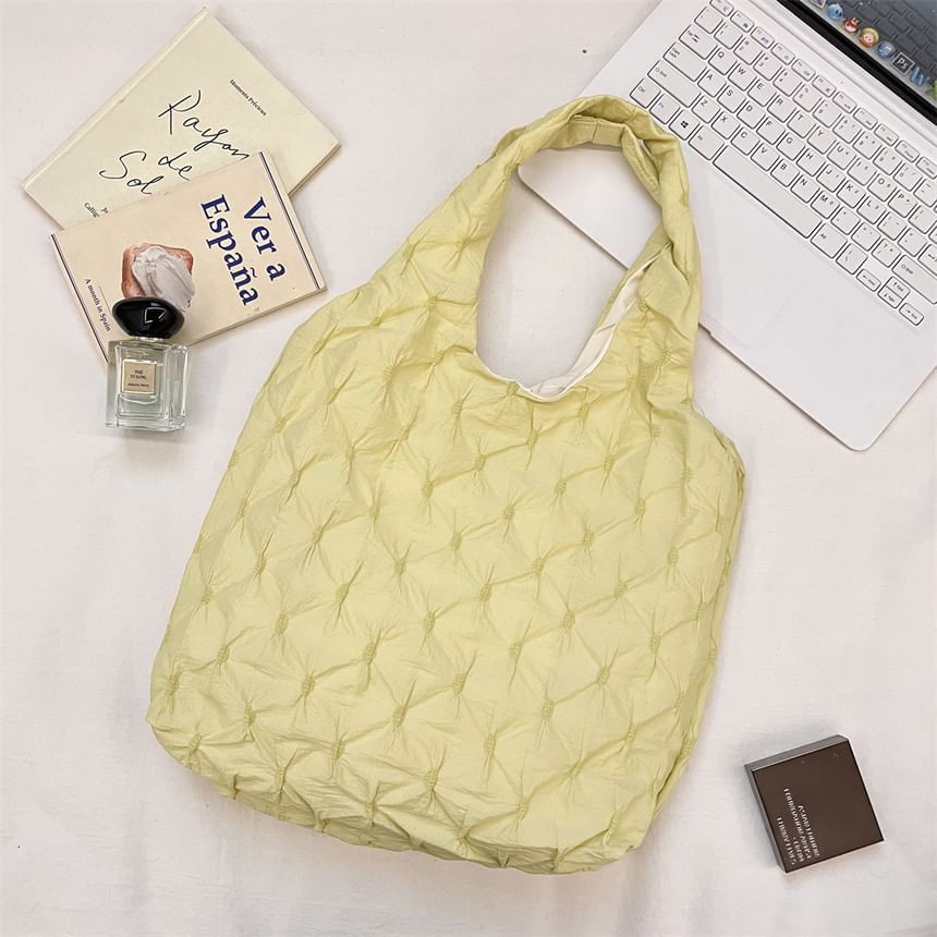 Plain Ruched Shopper Bag