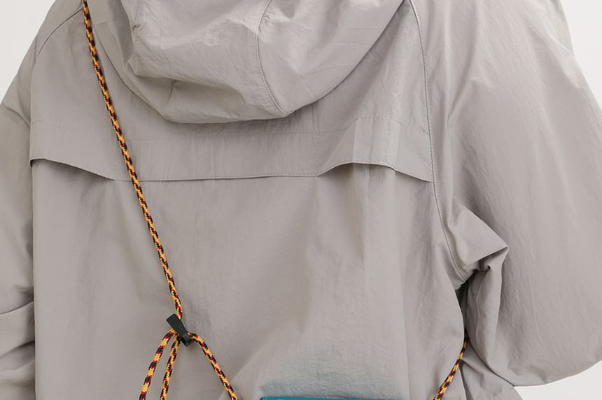 Flap Panel Mesh Crossbody Bag