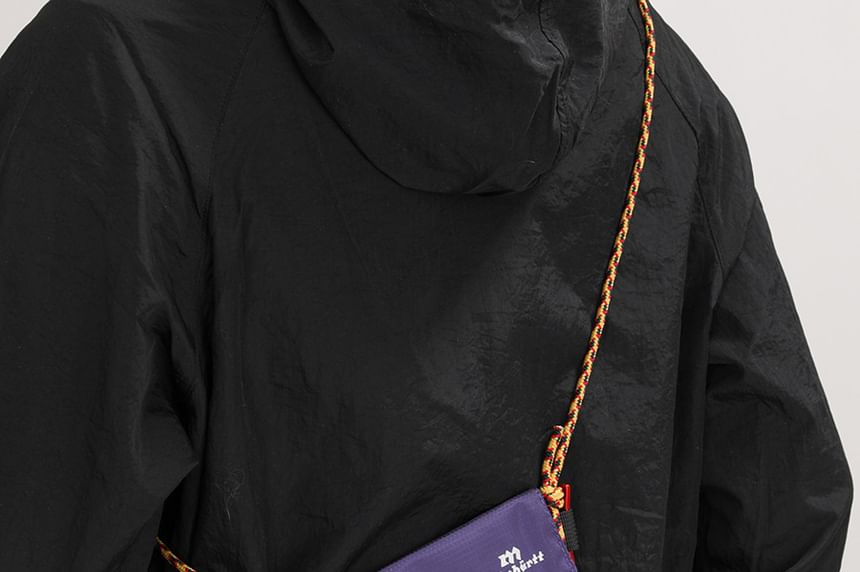 Flap Panel Mesh Crossbody Bag