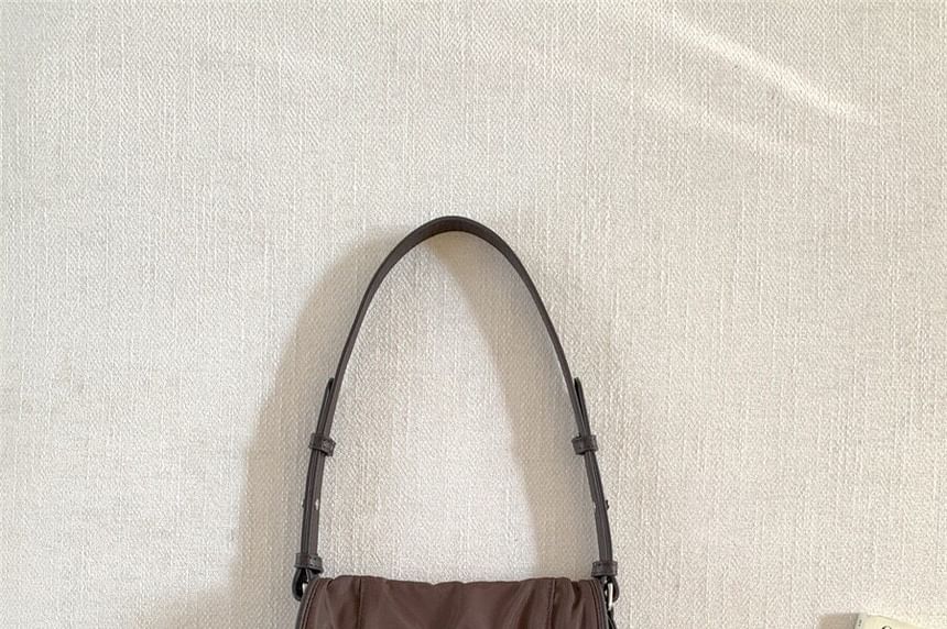 Flap Pocket Nylon Shoulder Bag