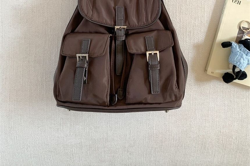 Flap Pocket Nylon Shoulder Bag