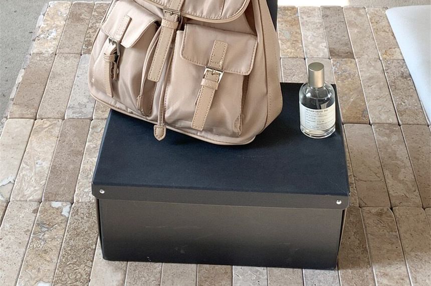 Flap Pocket Nylon Shoulder Bag