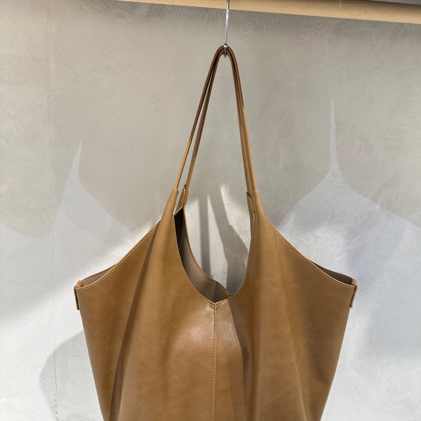 Faux Leather Tote Bag