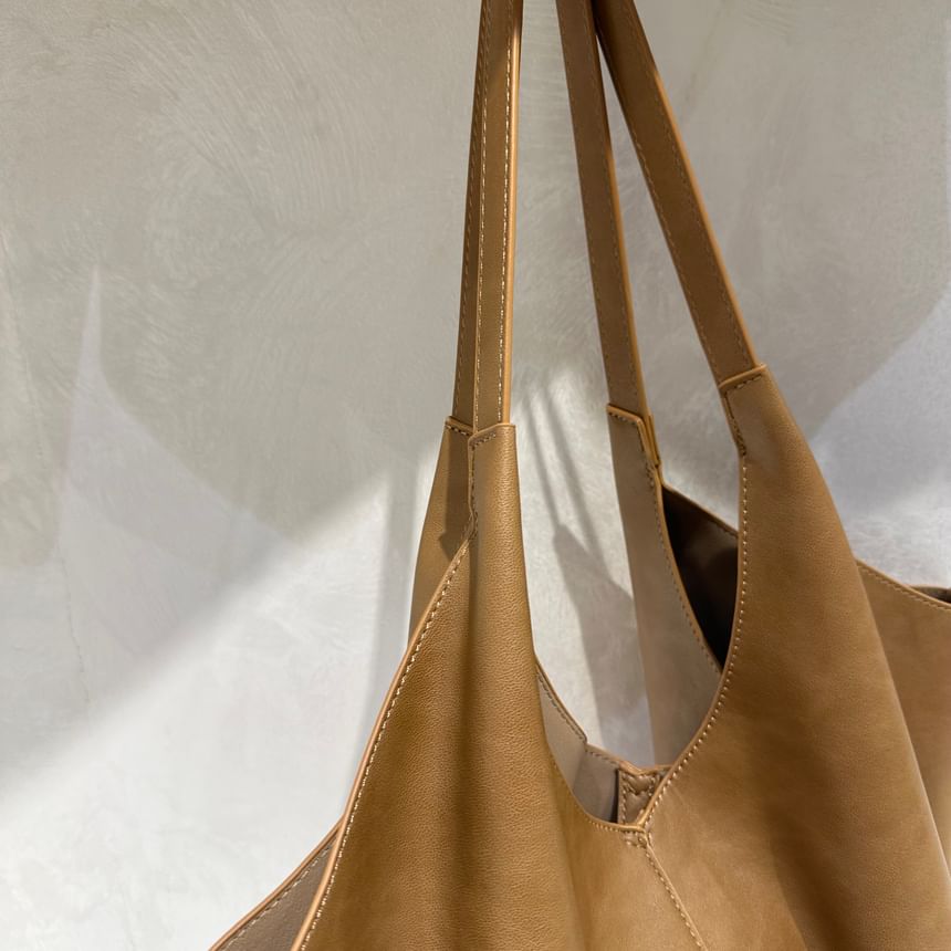 Faux Leather Tote Bag