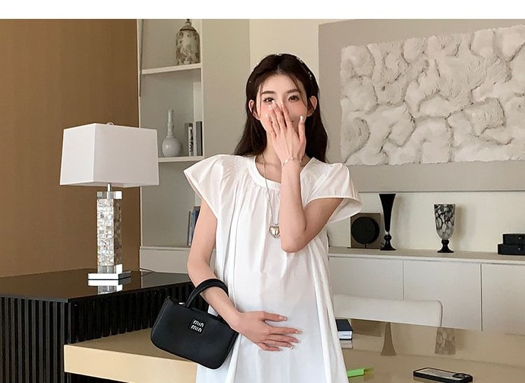 Maternity Tunic with Cap Sleeves and Flared Pants