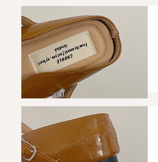 Faux Crystal Patent Mary Jane Shoes