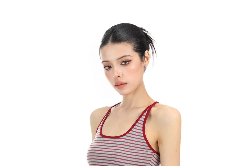Striped Halter Neck Top