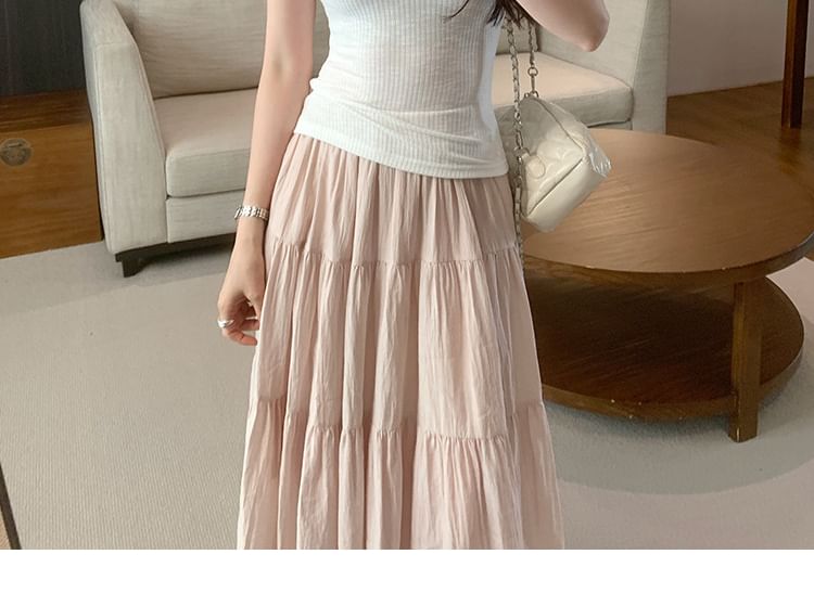 Sheer V-Neck Fitted Crop Tee