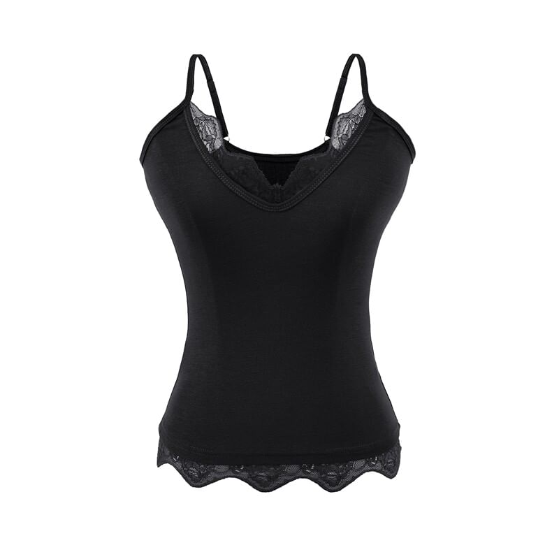 Lace Panel V-Neck Camisole