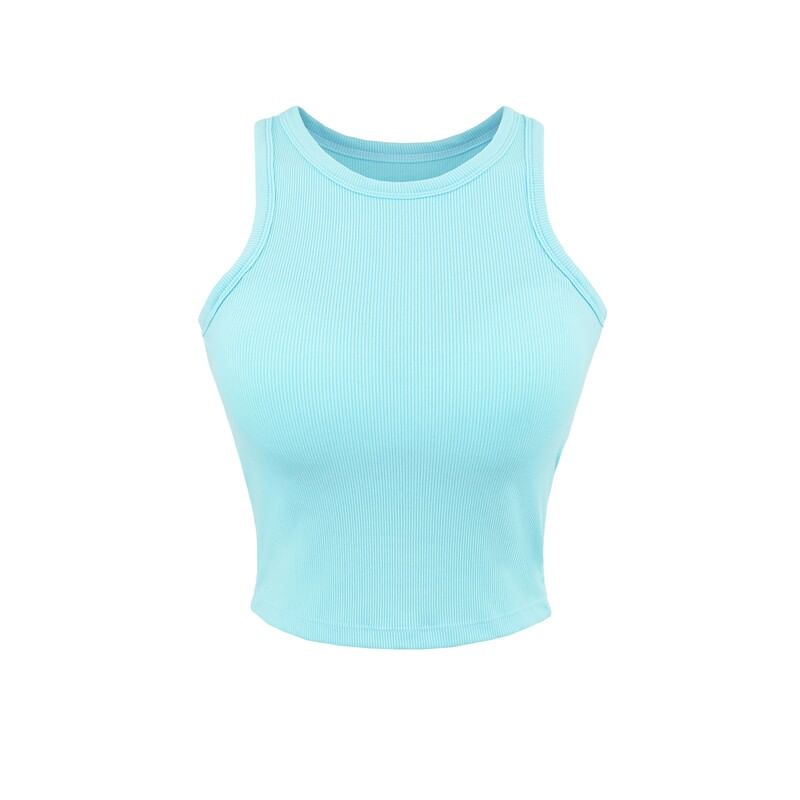 Plain Round Neck Cropped Tank