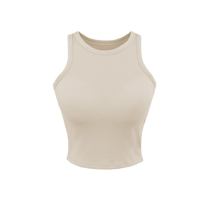 Plain Round Neck Cropped Tank