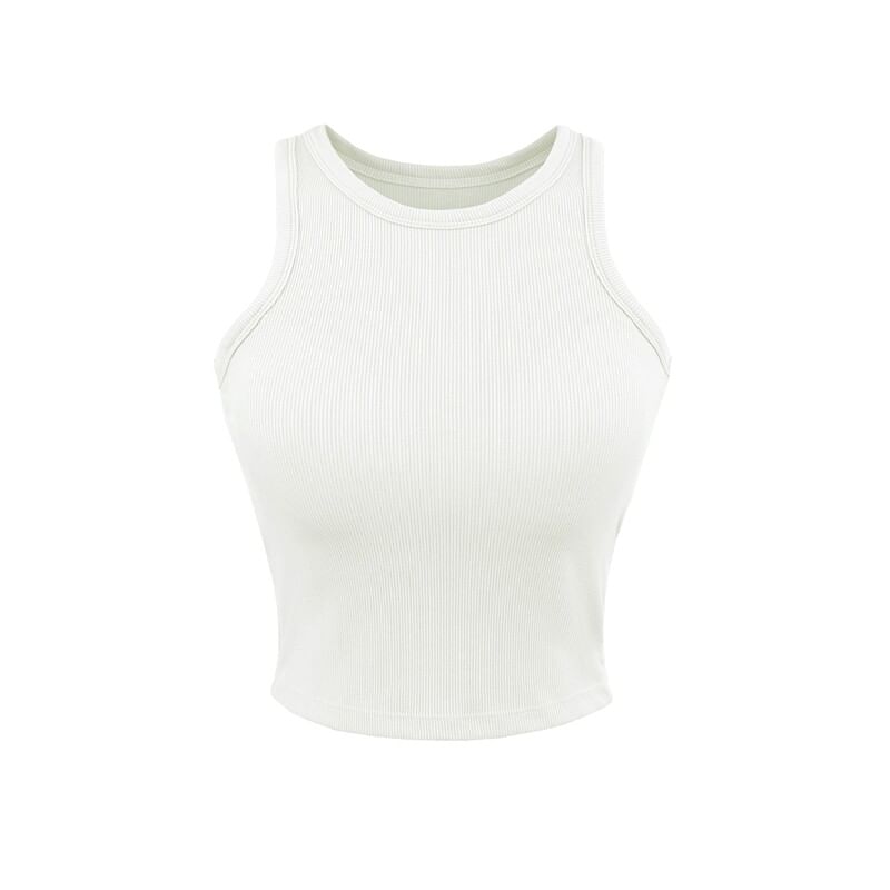 Plain Round Neck Cropped Tank