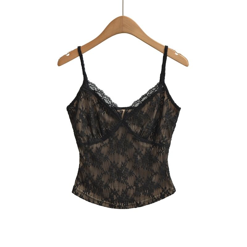 Lace Overlay V-Neck Camisole