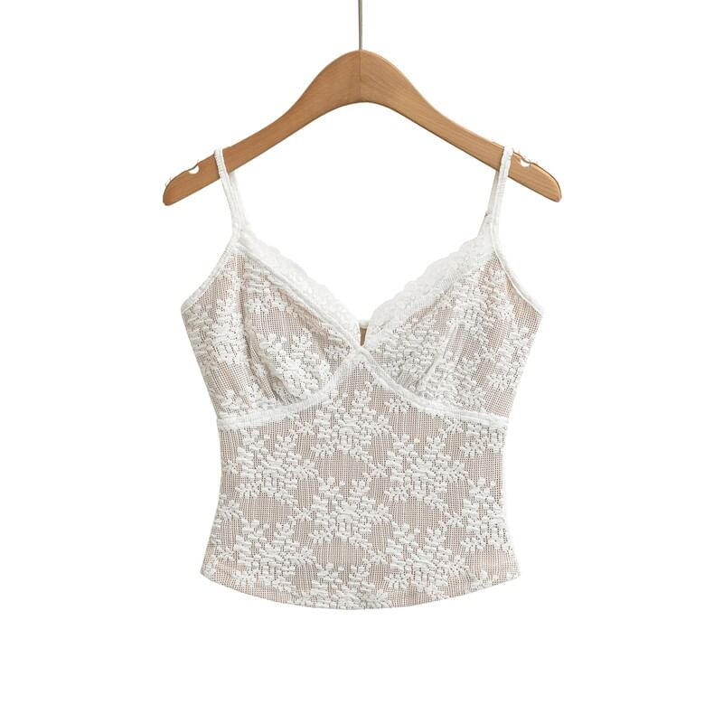Lace Overlay V-Neck Camisole