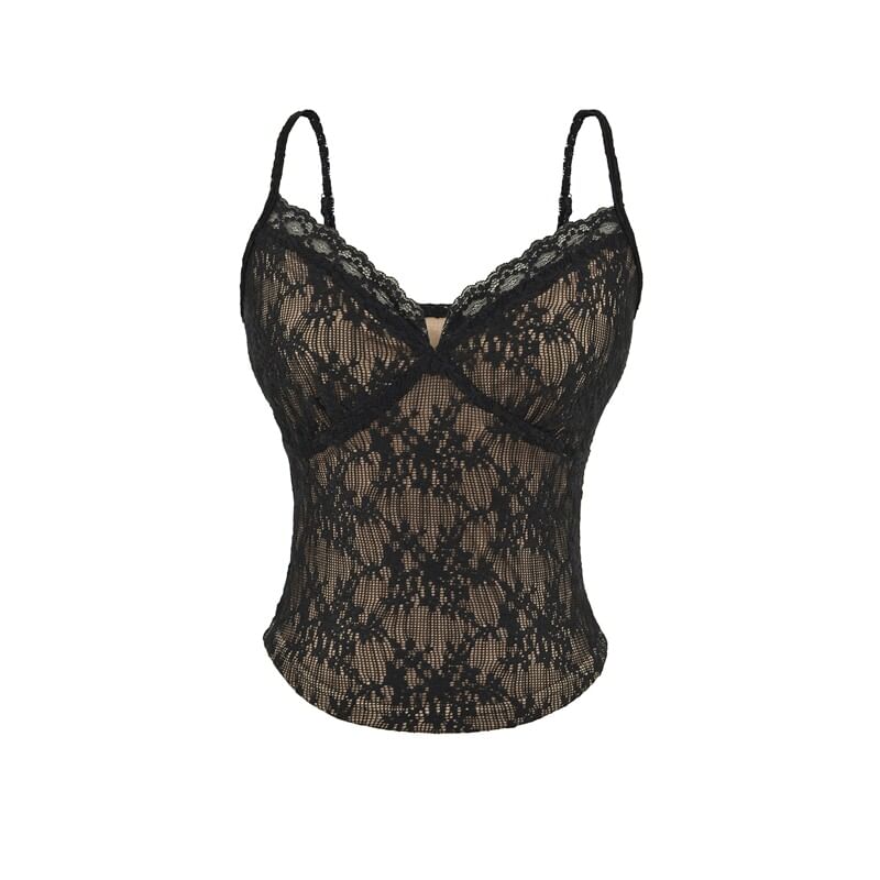 Lace Overlay V-Neck Camisole