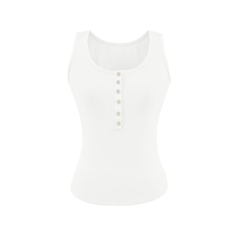 Plain Henley Tank Top